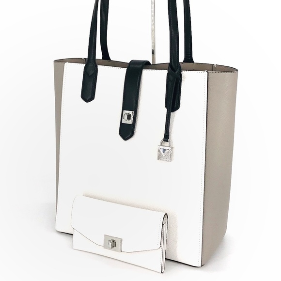 2PCS Michael Kors Cassie Medium NS Tote Wallet Set - Picture 2 of 8